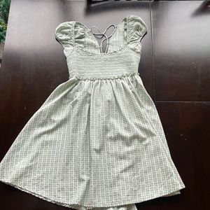 Free people green and white plaid size small